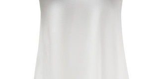 Camiseta feminina com decote em V da coleção JM, branca, tamanho pequeno