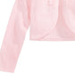 Cardigan de algodão com acabamento floral para meninas Bonnie Jean, rosa, tamanho 6