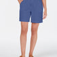 Shorts femininos Karen Scott com cordão, tamanho P, azul