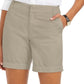 Shorts casuais de sarja feminino Charter Club, bege, tamanho 14