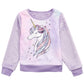 Moletom Unicórnio Infantil Evy Of California para Meninas, Roxo, Tamanho 2T