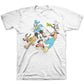 Camiseta infantil Disney Little Boy's Crew, branca, tamanho 4