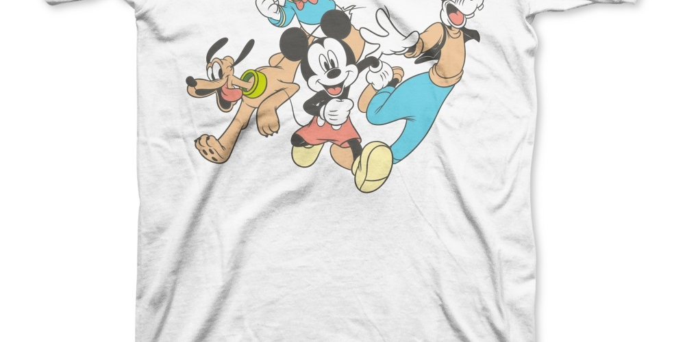 Camiseta infantil Disney Little Boy's Crew, branca, tamanho 4