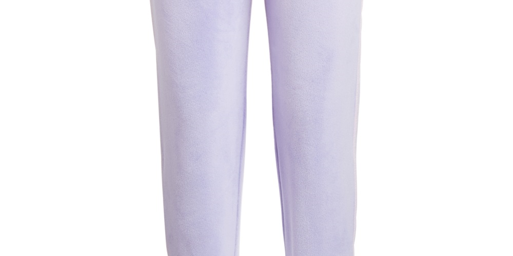 Calça de moletom de veludo com fita lateral para meninas da Ideology Toddler, roxa, tamanho 2T