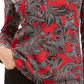 Karen Scott Top Henley Feminino Bolinhas Vermelhas Tamanho P