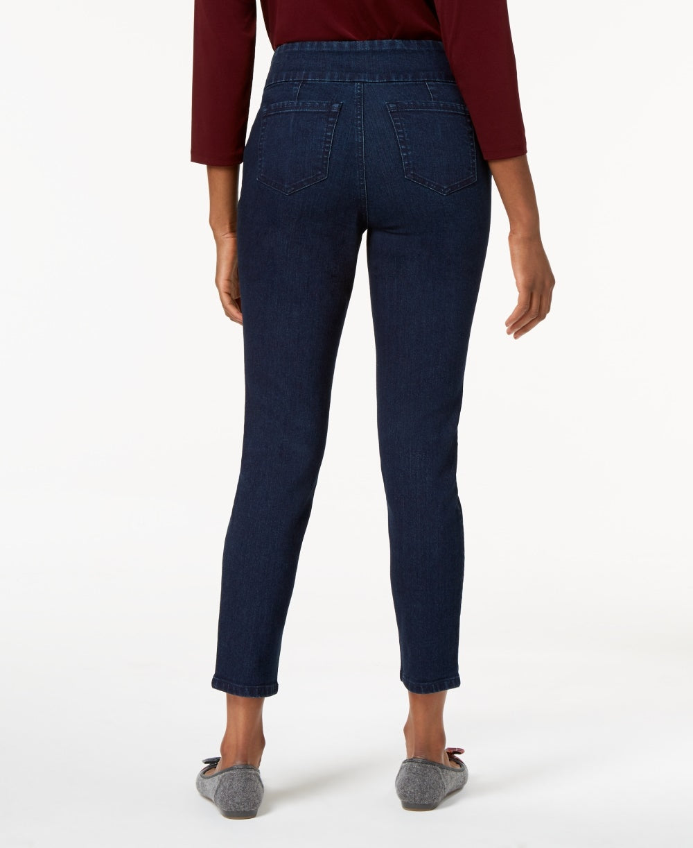 Calça jeans feminina Charter Club azul com ajuste no tornozelo, tamanho 8P