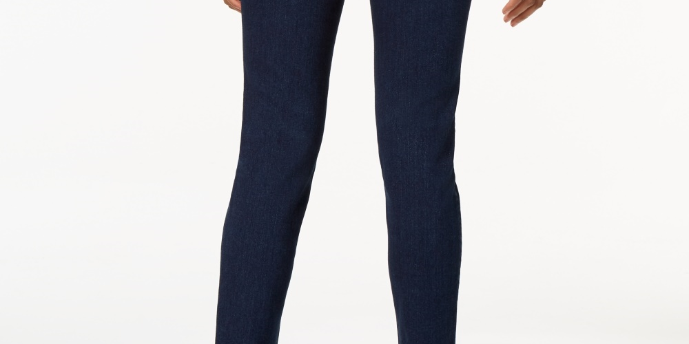 Calça jeans feminina Charter Club azul com ajuste no tornozelo, tamanho 8P