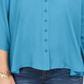 Blusa feminina estilo swing azul tamanho 2XL