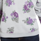 Karen Scott Moletom feminino com estampa floral cinza floral tamanho X-S