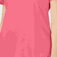 Camiseta feminina Karen Scott com gola trançada e manga curta, rosa, tamanho pequeno