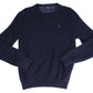 Suéter Ralph Lauren Masculino de Algodão com Gola Redonda Azul Tamanho Médio