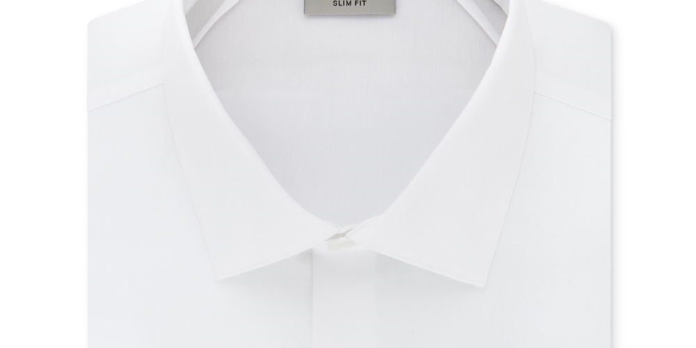 Camisa social masculina Kenneth Cole Reaction Slim Fit Pride, branca, tamanho 16,5 x 34-35