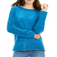 Suéter chenille feminino Style &amp; Co azul tamanho pequeno G