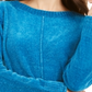 Suéter chenille feminino Style &amp; Co azul tamanho pequeno G
