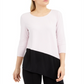 Blusa feminina Alfani Colorblock assimétrica rosa, tamanho XX-G