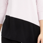 Blusa feminina Alfani Colorblock assimétrica rosa, tamanho XX-G