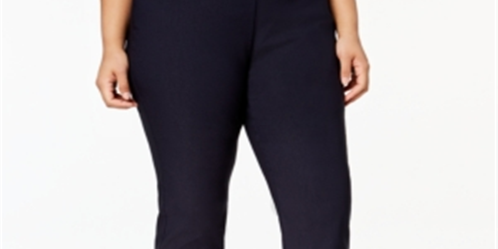 Calça curta justa e emagrecedora Charter Club feminina, tamanho 14W, azul