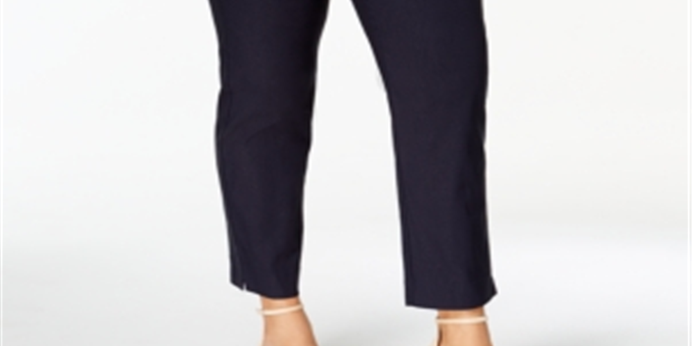 Calça curta justa e emagrecedora Charter Club feminina, tamanho 14W, azul