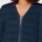 Cardigan feminino listrado Pointelle Charter Club, azul, tamanho pequeno, médio