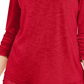 Top de chiffon feminino Style &amp; Co, vermelho, tamanho médio
