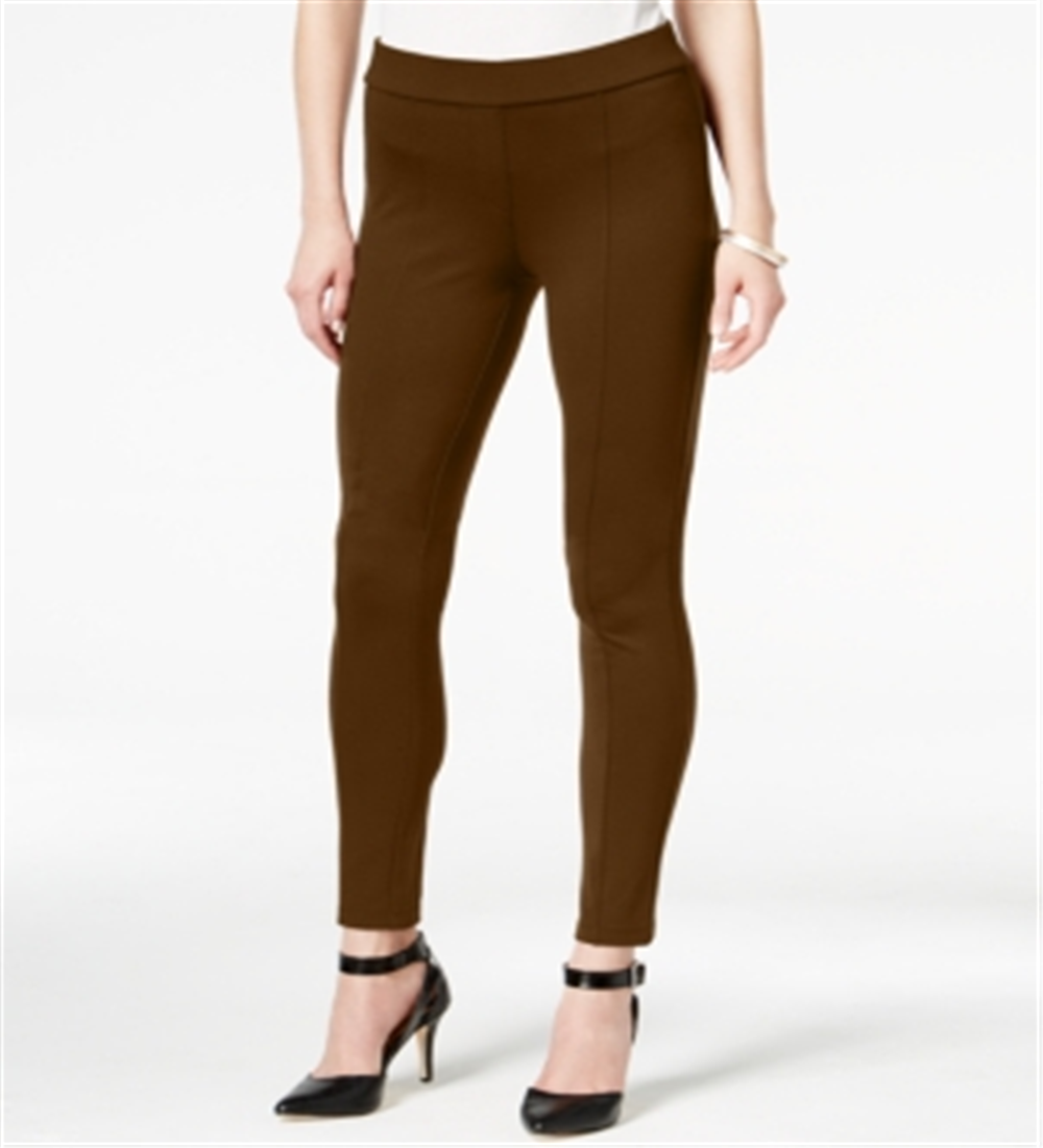 Calça skinny de malha SeaPonte feminina Style &amp; Co, marrom, tamanho pequeno GG