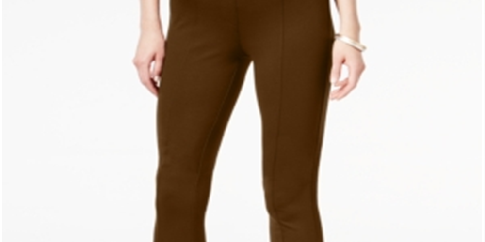 Calça skinny de malha SeaPonte feminina Style &amp; Co, marrom, tamanho pequeno GG