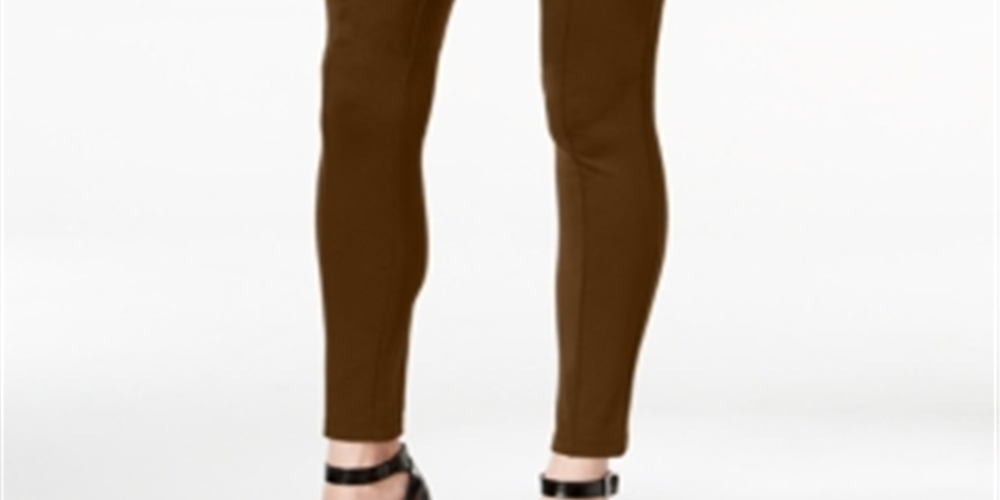Calça skinny de malha SeaPonte feminina Style &amp; Co, marrom, tamanho pequeno GG