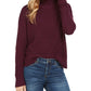 Suéter feminino de gola alta estilo &amp; co roxo tamanho GG