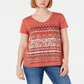 Camiseta feminina gráfica Style &amp; Co, tamanho cobre, pequena, XL