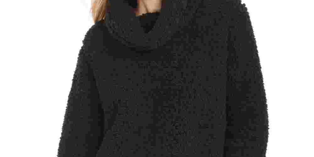 Blusa feminina de pele sintética lisa, manga comprida, gola alta, suéter, preta, tamanho pequeno médio