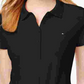 Camisa polo feminina Tommy Hilfiger Core preta tamanho X-G