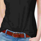 Camisa polo feminina Tommy Hilfiger Core preta tamanho X-G