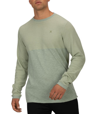 Camisa térmica masculina Hurley Harrison de manga comprida, verde, tamanho XXL