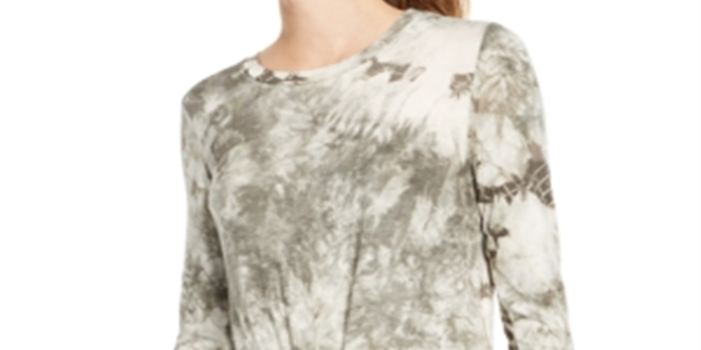 Blusa com amarração frontal Tie Dye Belle Du Jour Junior's Verde Tamanho X-Grande