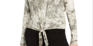 Blusa com amarração frontal Tie Dye Belle Du Jour Junior's Verde Tamanho X-Grande