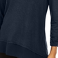 Blusa feminina Style &amp; Co com decote em V e bainha de chiffon azul, tamanho grande