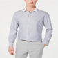 Camisa social masculina Tasso Elba Classic Regular Fit, sem passar a ferro, de algodão Supima, com listras e punho francês, cor vinho, tamanho 18,5 x 34 x 35