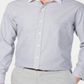 Camisa social masculina Tasso Elba Classic Regular Fit, sem passar a ferro, de algodão Supima, com listras e punho francês, cor vinho, tamanho 18,5 x 34 x 35