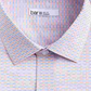 Camisa social masculina Bar III branca com gola geométrica elástica, corte slim, tamanho natural 14,5-32/33