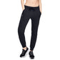 Calça Under Armour Rival Fleece Solid Feminina, visual clássico, preta, tamanho XL