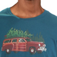 Camiseta masculina Club Room Woodie Wagon para festa de fim de ano, azul, tamanho extragrande