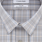 Camisa social masculina Calvin Klein Slim Fit Stretch Performance xadrez marrom tamanho 18x34-35
