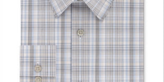 Camisa social masculina Calvin Klein Slim Fit Stretch Performance xadrez marrom tamanho 18x34-35