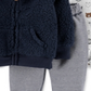 Conjunto de moletom com capuz Carter's Boy's Ears Faux Sherpa com zíper, azul, tamanho 9M