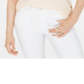 Camiseta feminina Maison Jules com decote redondo e alças finas, amarela, tamanho X-S