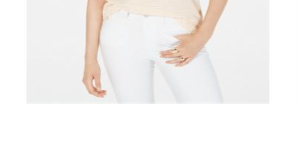 Camiseta feminina Maison Jules com decote redondo e alças finas, amarela, tamanho X-S