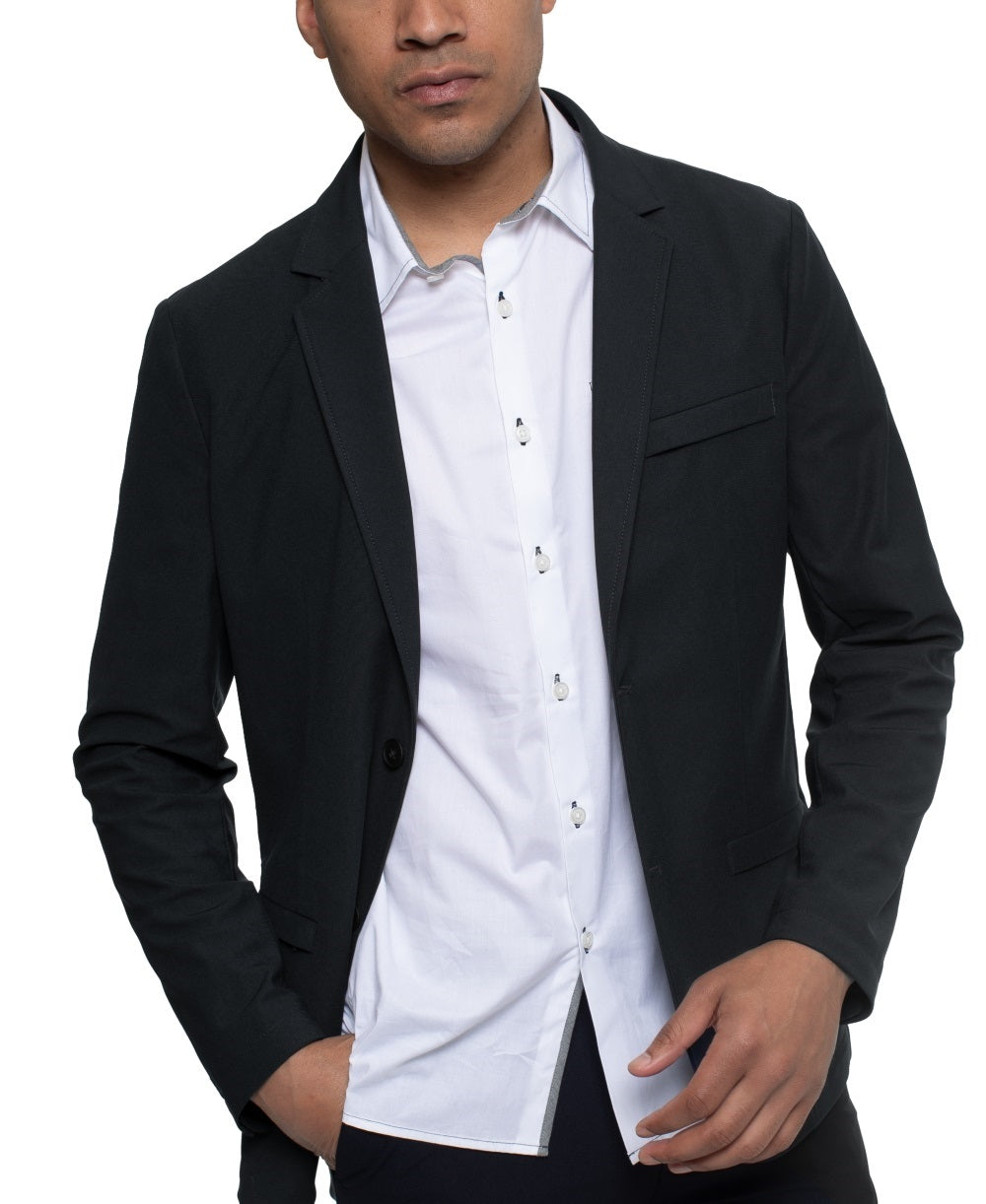 Blazer masculino Kenneth Cole Stretch Tech azul marinho tamanho grande