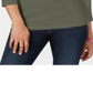 Karen Scott Top Henley de Algodão Feminino Verde Tamanho XX-G