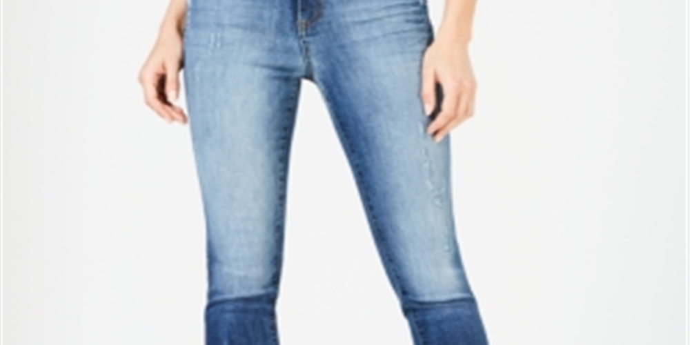 Calça jeans feminina Kut from the Kloth Meghan de cintura alta, tamanho 12, azul