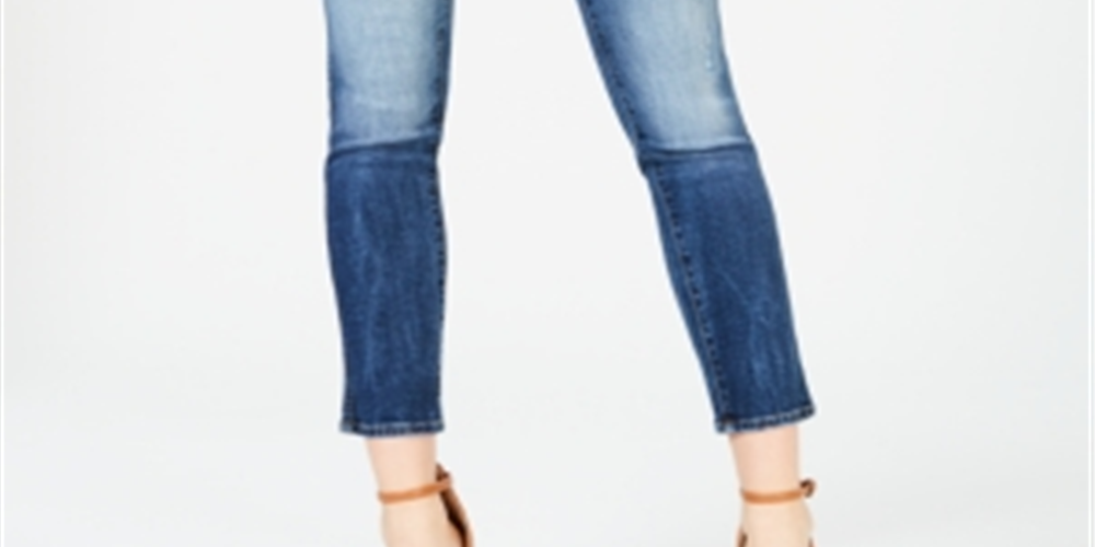 Calça jeans feminina Kut from the Kloth Meghan de cintura alta, tamanho 12, azul